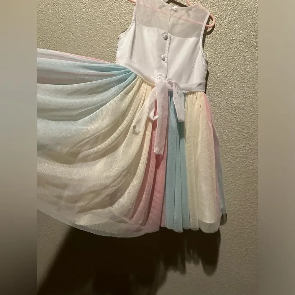 NWOT Jona Michelle Multi Colored Girl Dress Size 4